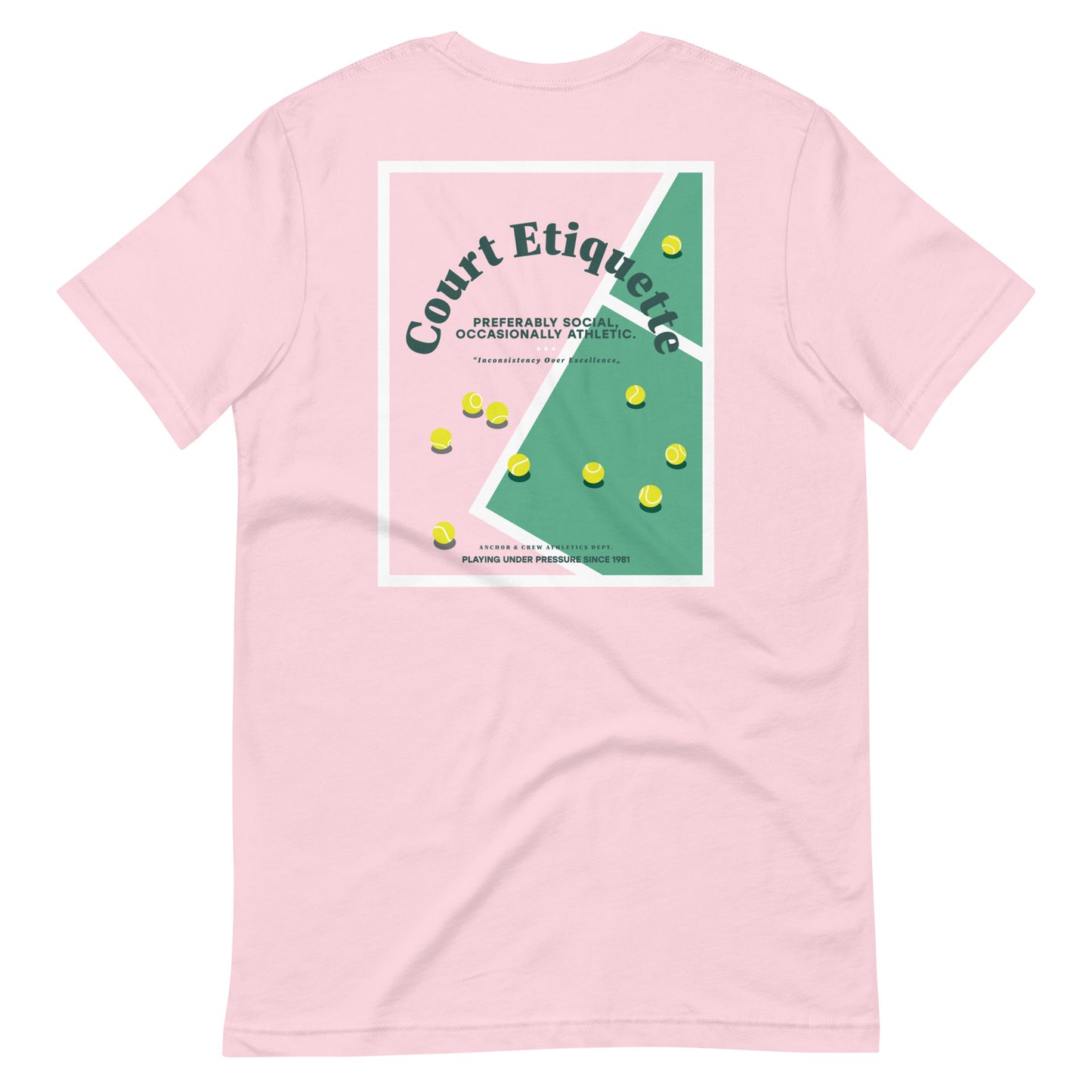 Court Etiquette Tennis Club League Organic Cotton T-Shirt