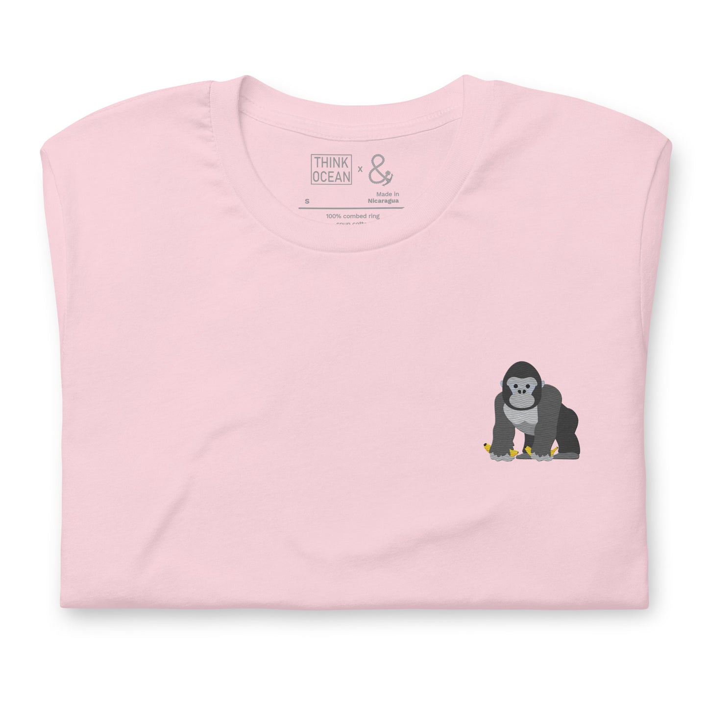Think Ocean Gorilla Aspirations Cotton Embroidered T-Shirt