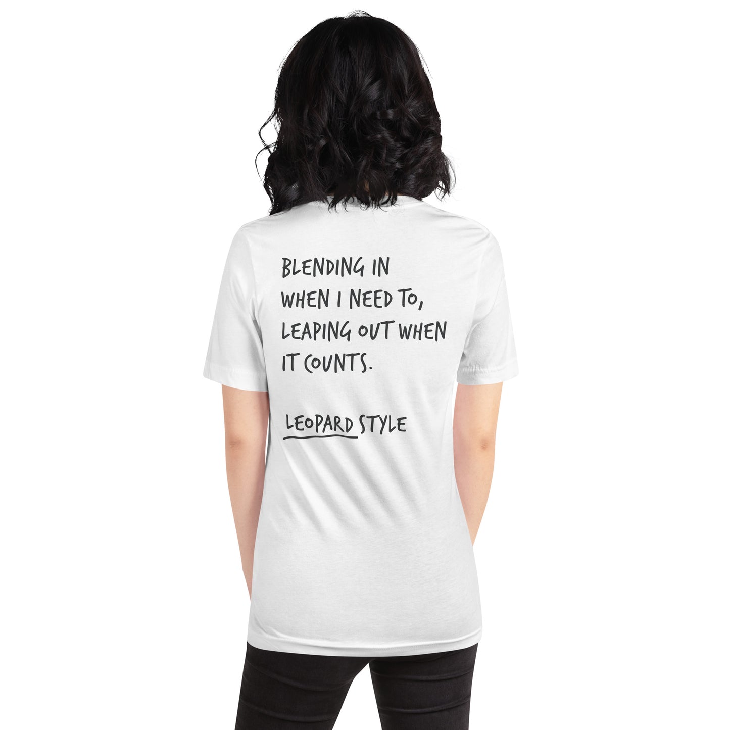 Think Ocean Leopard Aspirations Cotton Embroidered T-Shirt